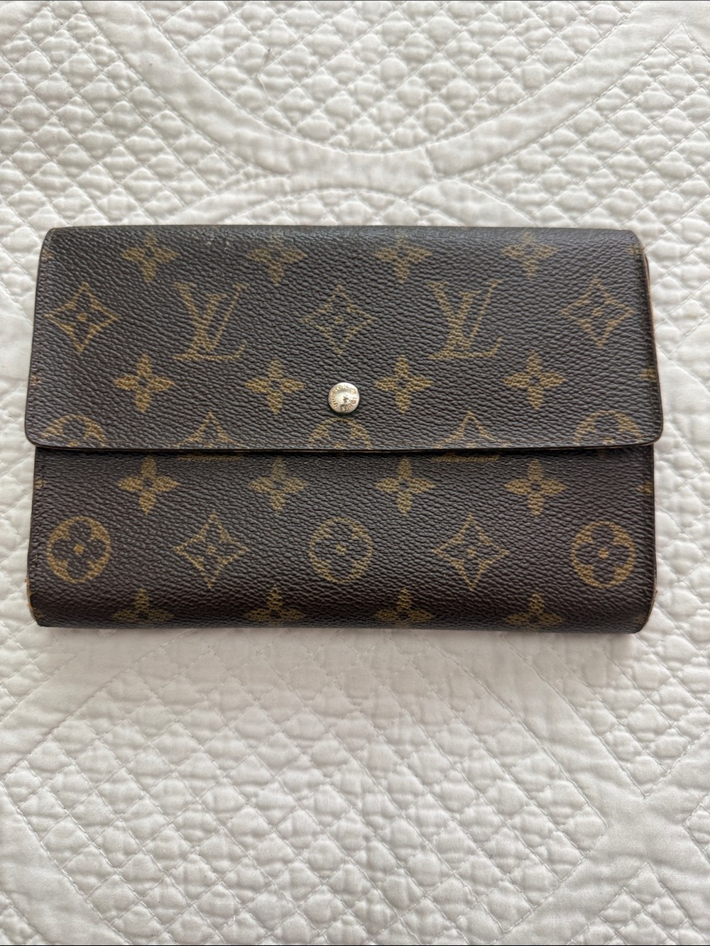 Louis Vuitton Brown Monogram Canvas Flap Card & Key Holder